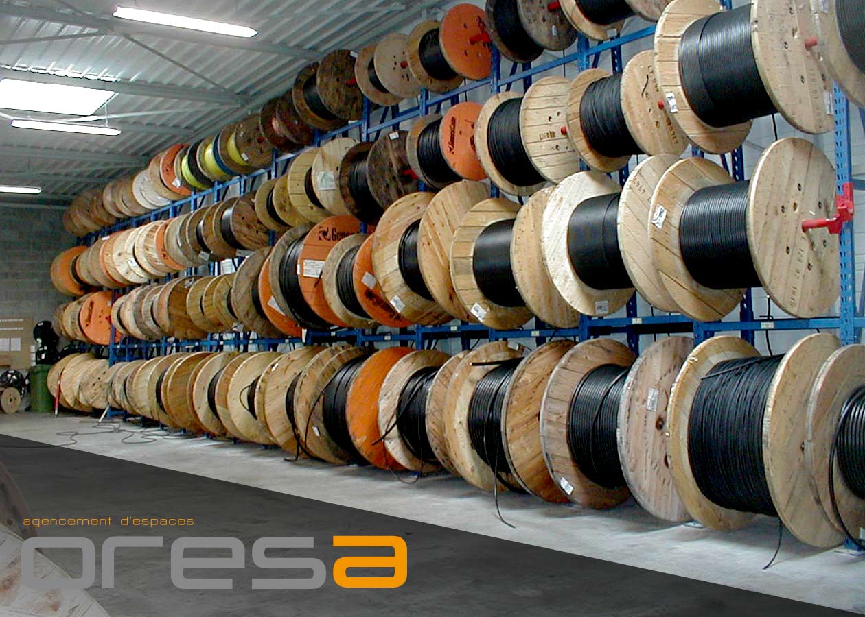 Rayonnage lourd- Rack de stockage porte-bobines - Rack à touret - Oresa