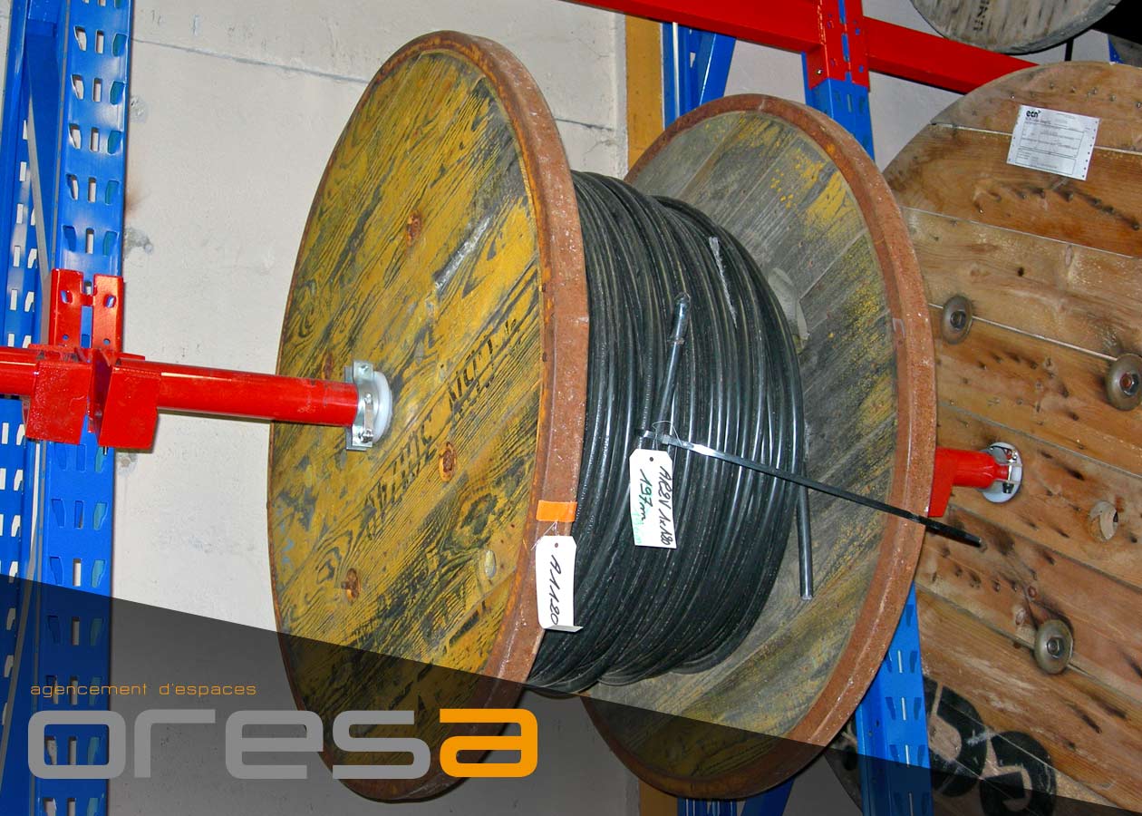 Rayonnage lourd- Rack de stockage porte-bobines - Rack à touret - Oresa