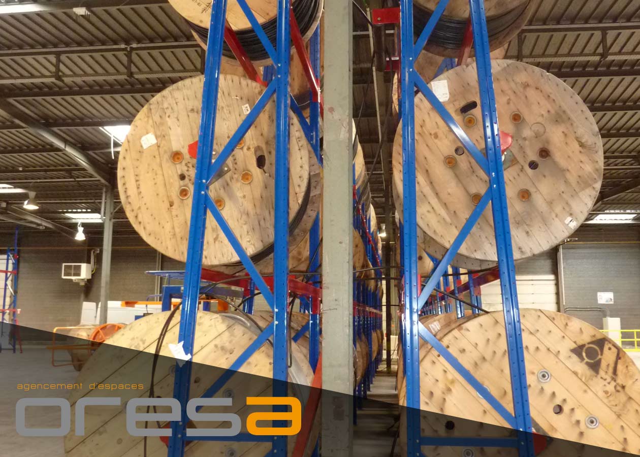 Rayonnage lourd- Rack de stockage porte-bobines - Rack à touret - Oresa