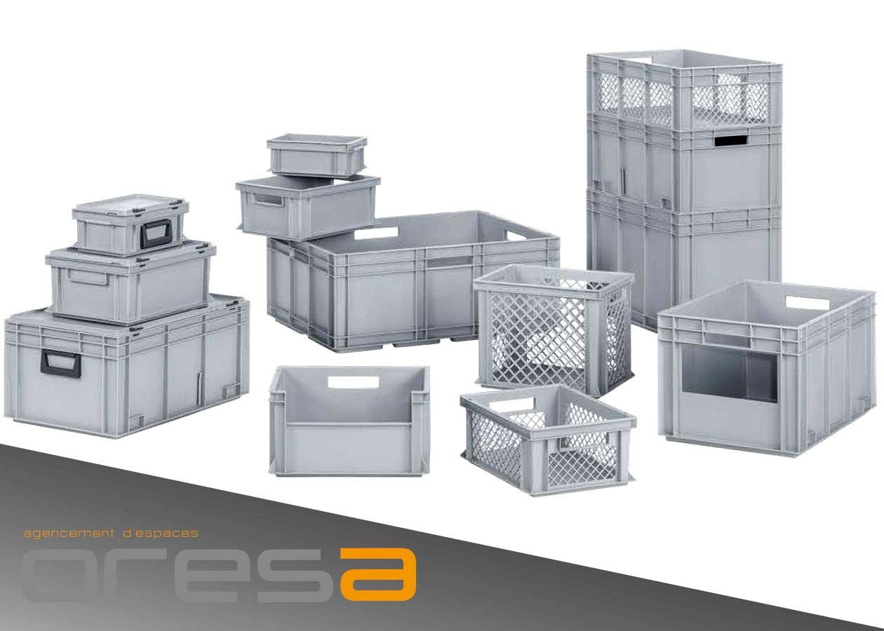 Bacs de rangement plastiques - Oresa
