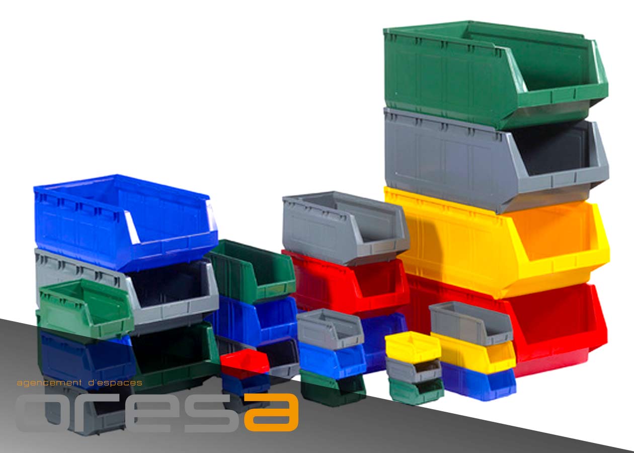 Bacs de rangement plastiques - Oresa